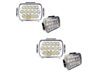 Par de Farol de Led c/Carcaça e S/L FortLuz para Toyota Bandeirante 1989 até 2001