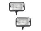 Par Farol Milha Aux.retangular Carcaça Ferro Universal Vidro